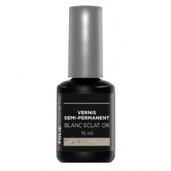 Folie Cosmetic - Vernis Semi-permanent Blanc Eclat or - 15 ml