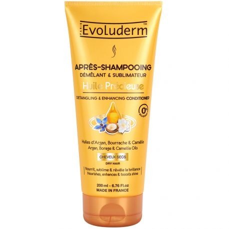 Evoluderm - Après-shampoing Démêlant & Sublimateur Huile Précieuse - 200 ml
