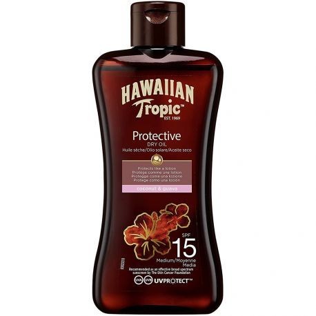 Hawaiian - Huile sèche protectrice noix de coco & goyave SPF15 - 100ml