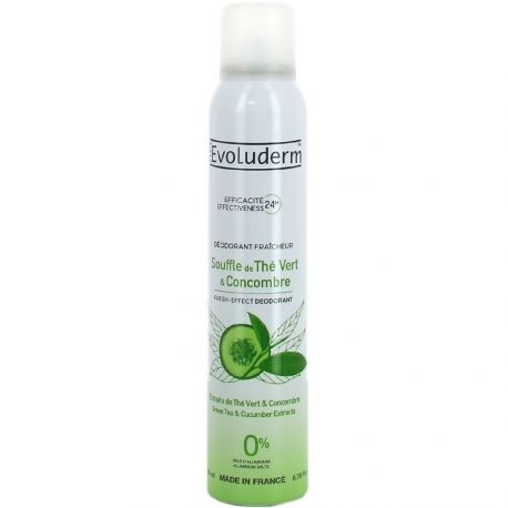 Evoluderm - Déodorant Fraîcheur Souffle de Thé Vert & Concombre - 200 ml