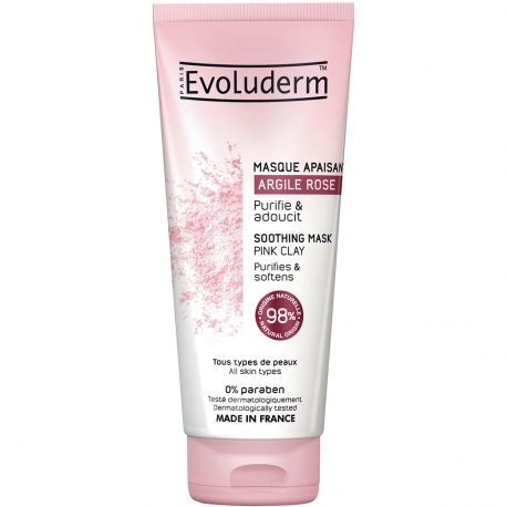 Evoluderm - Masque Apaisant à L'Argile Rose Purifie & Adoucit - 100 ml