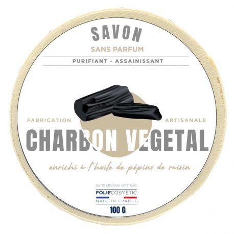 Folie Cosmetic - Savon Charbon végétal sans parfum - 100 g