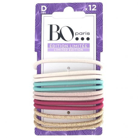 BO Paris - Elastiques épais Pastel or - Lot de 12