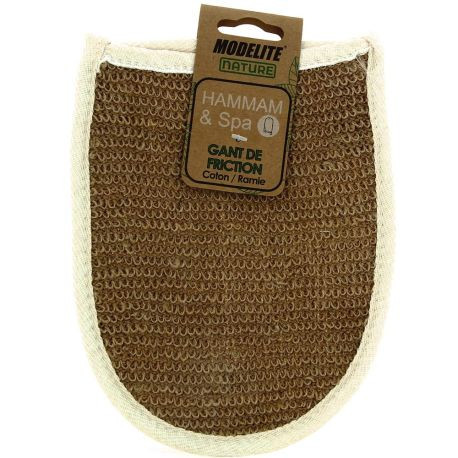 Modelite nature - Gant de friction Coton/Ramie Hammam et Spa