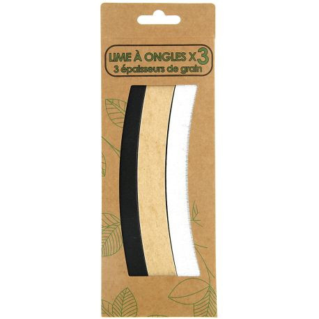 Modelite nature - lime à ongles 3 épaisseurs de grain - 3pcs