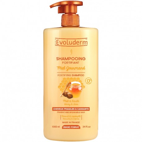 Evoluderm - Shampoing Fortifiant Miel Gourmand & Karité - 1L--