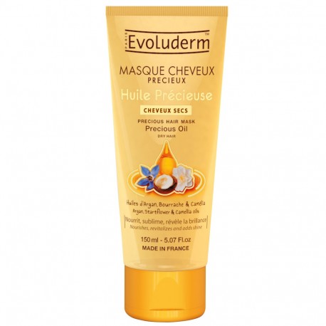 Evoluderm - Masque Cheveux Huiles d'Argan, de Bourrache & Camélia - 150 ml