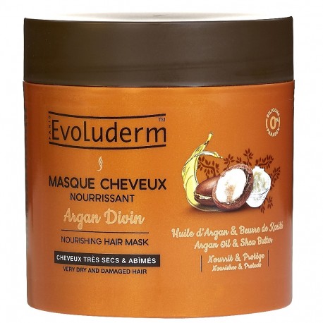 Evoluderm - Masque Cheveux Nourrissant Argan Divin - 500 ml