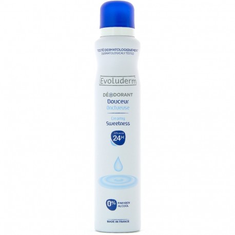Evoluderm - Déodorant Douceur Anti-Transpirant Nuage de Coton - 200 ml